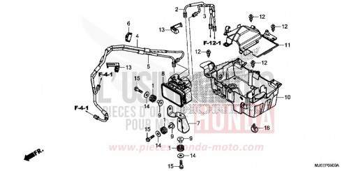 ABS MODULATOR/TRAY (1) CB650FAE de 2014